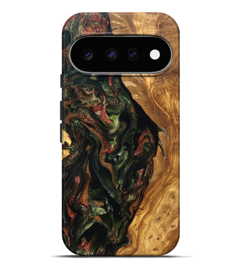 Pixel 11 Pro XL Wood Live Edge Phone Case - Debi (Green, 825119)