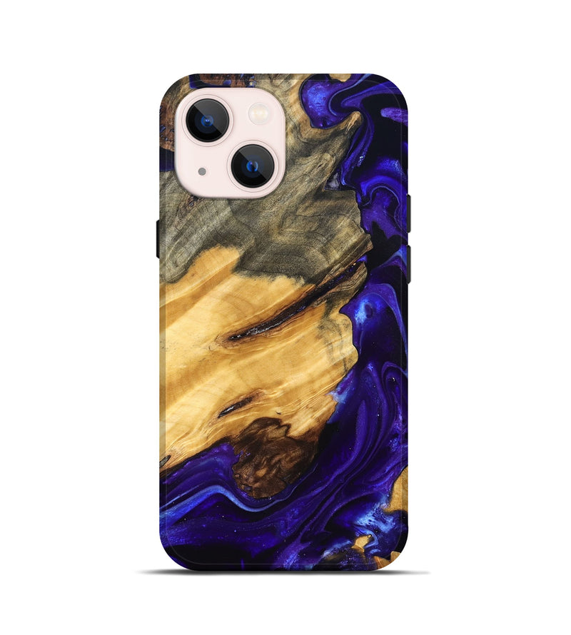 iPhone 13 mini Wood Live Edge Phone Case - Herbert (Purple, 825120)