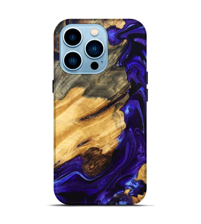 iPhone 14 Pro Wood Live Edge Phone Case - Herbert (Purple, 825120)