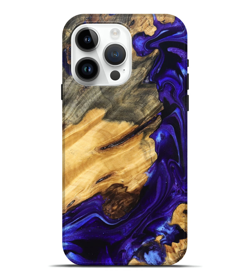 iPhone 15 Pro Max Wood Live Edge Phone Case - Herbert (Purple, 825120)