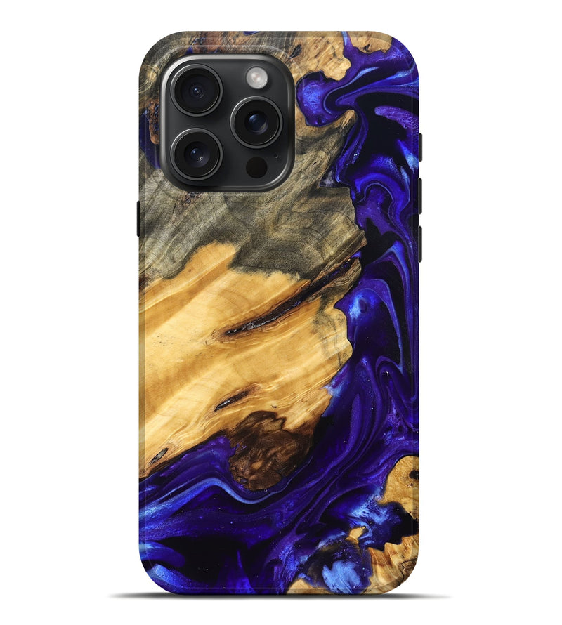 iPhone 16 Pro Max Wood Live Edge Phone Case - Herbert (Purple, 825120)