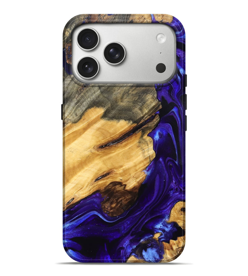 iPhone 17 Pro Max Wood Live Edge Phone Case - Herbert (Purple, 825120)