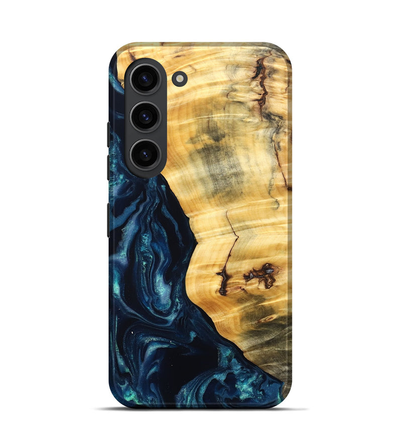 Galaxy S23 Wood Live Edge Phone Case - Liz (Blue, 825122)