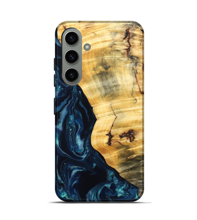Galaxy S24 Wood Live Edge Phone Case - Liz (Blue, 825122)