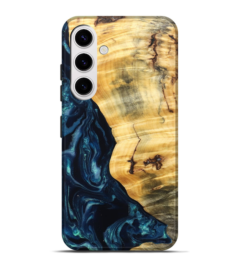 Galaxy S25 Plus Wood Live Edge Phone Case - Liz (Blue, 825122)