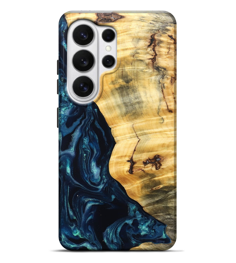 Galaxy S26 Ultra Wood Live Edge Phone Case - Liz (Blue, 825122)
