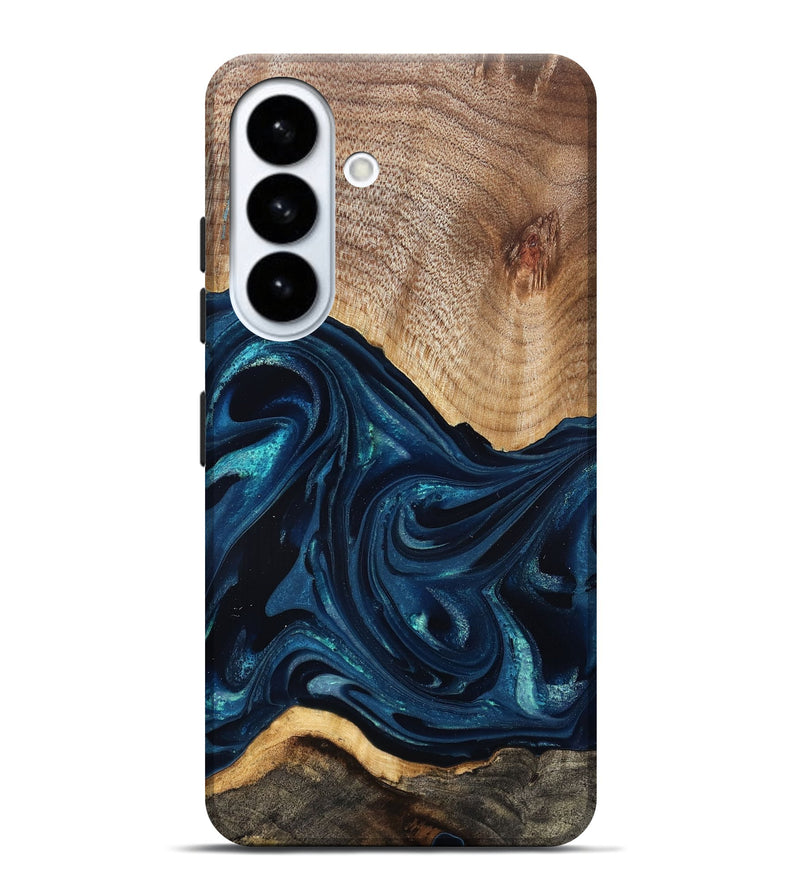 Galaxy S26 Plus Wood Live Edge Phone Case - Ivan (Blue, 825124)