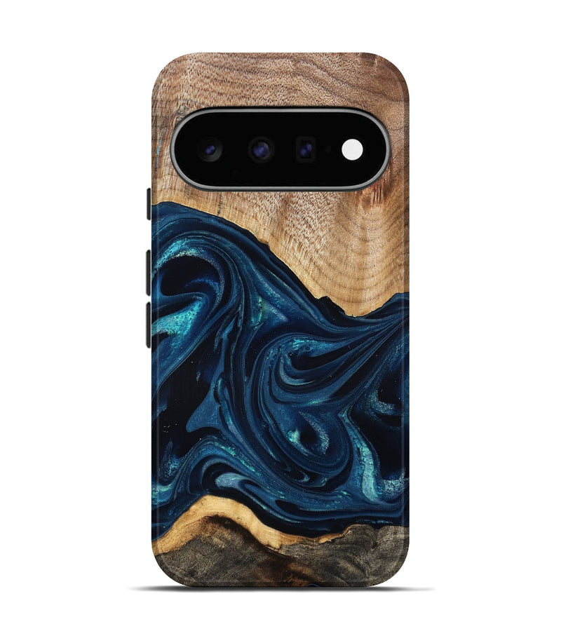 Pixel 11 Wood Live Edge Phone Case - Ivan (Blue, 825124)