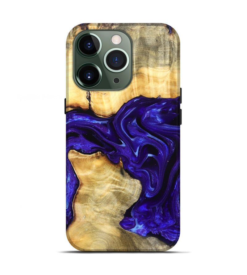 iPhone 13 Pro Wood Live Edge Phone Case - Rosetta (Purple, 825125)