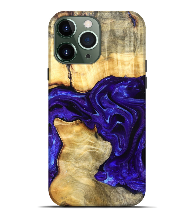 iPhone 13 Pro Max Wood Live Edge Phone Case - Rosetta (Purple, 825125)