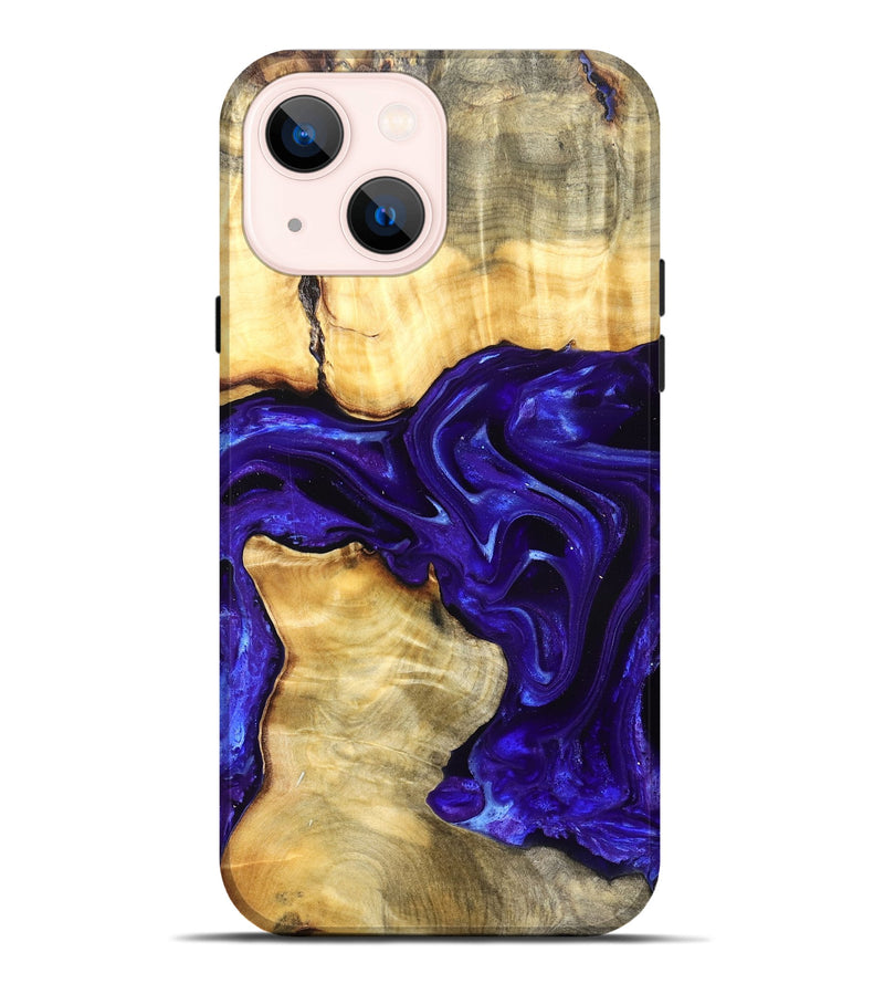 iPhone 14 Plus Wood Live Edge Phone Case - Rosetta (Purple, 825125)