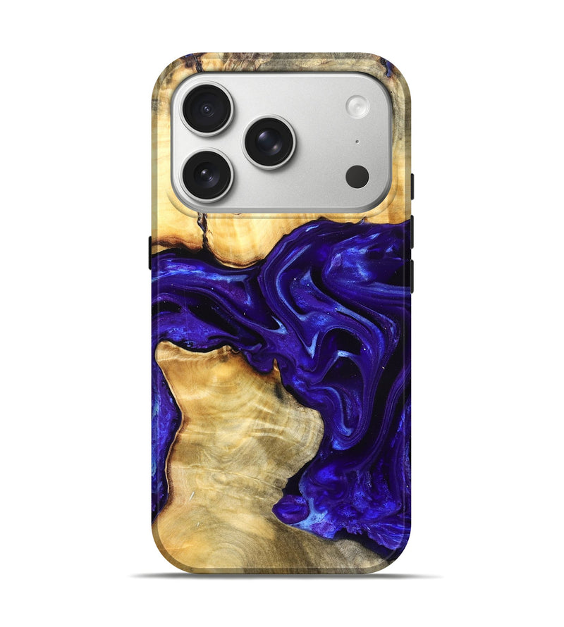 iPhone 17 Pro Wood Live Edge Phone Case - Rosetta (Purple, 825125)