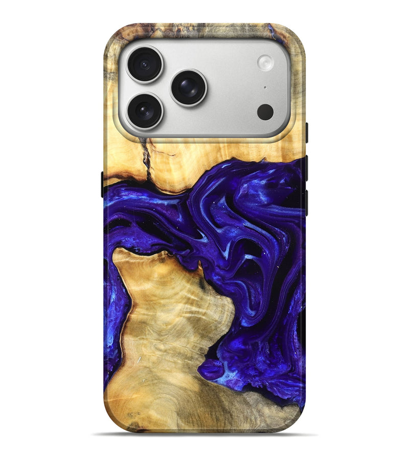 iPhone 17 Pro Max Wood Live Edge Phone Case - Rosetta (Purple, 825125)