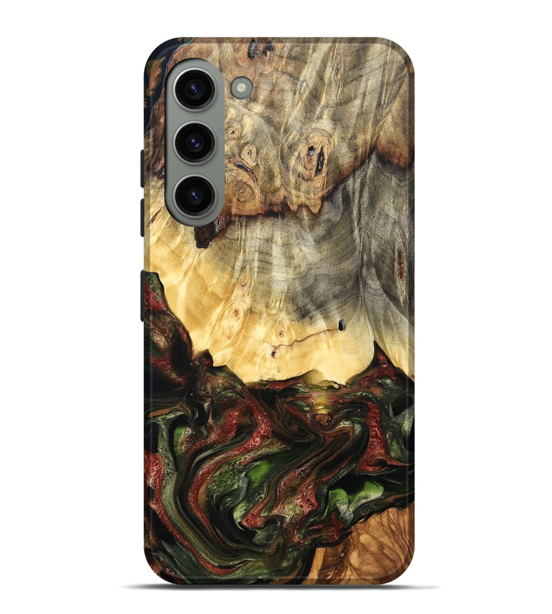Galaxy S23 Plus Wood Live Edge Phone Case - Thomas (Green, 825127)
