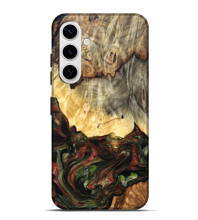 Galaxy S25 Plus Wood Live Edge Phone Case - Thomas (Green, 825127)