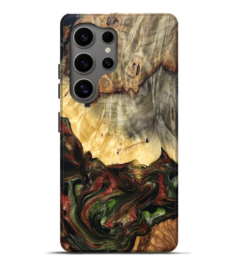 Galaxy S25 Ultra Wood Live Edge Phone Case - Thomas (Green, 825127)