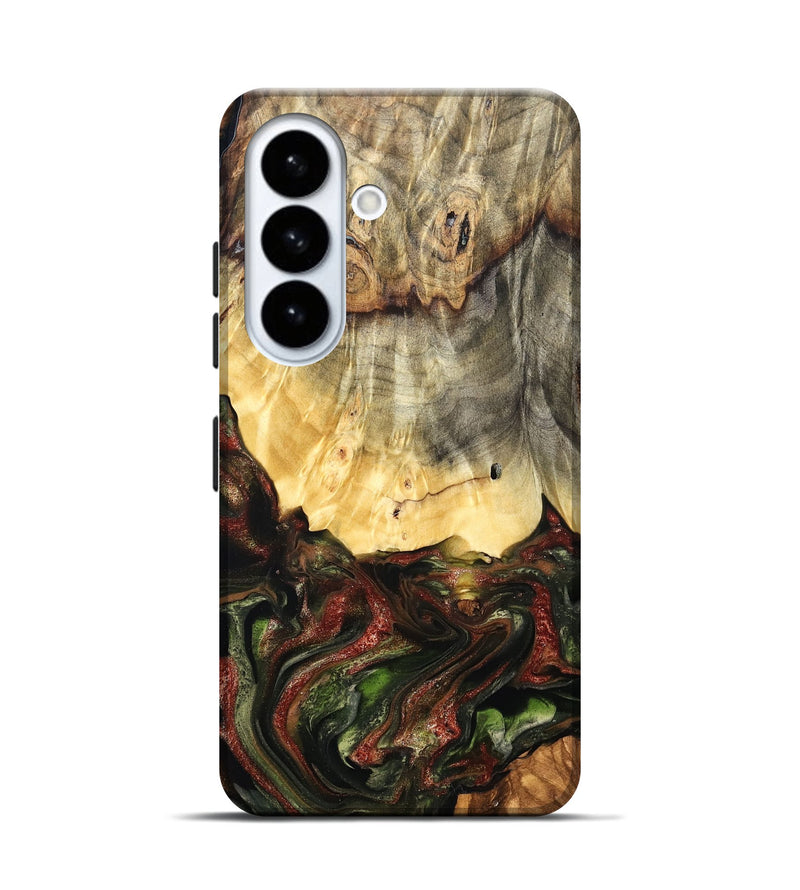 Galaxy S26 Wood Live Edge Phone Case - Thomas (Green, 825127)