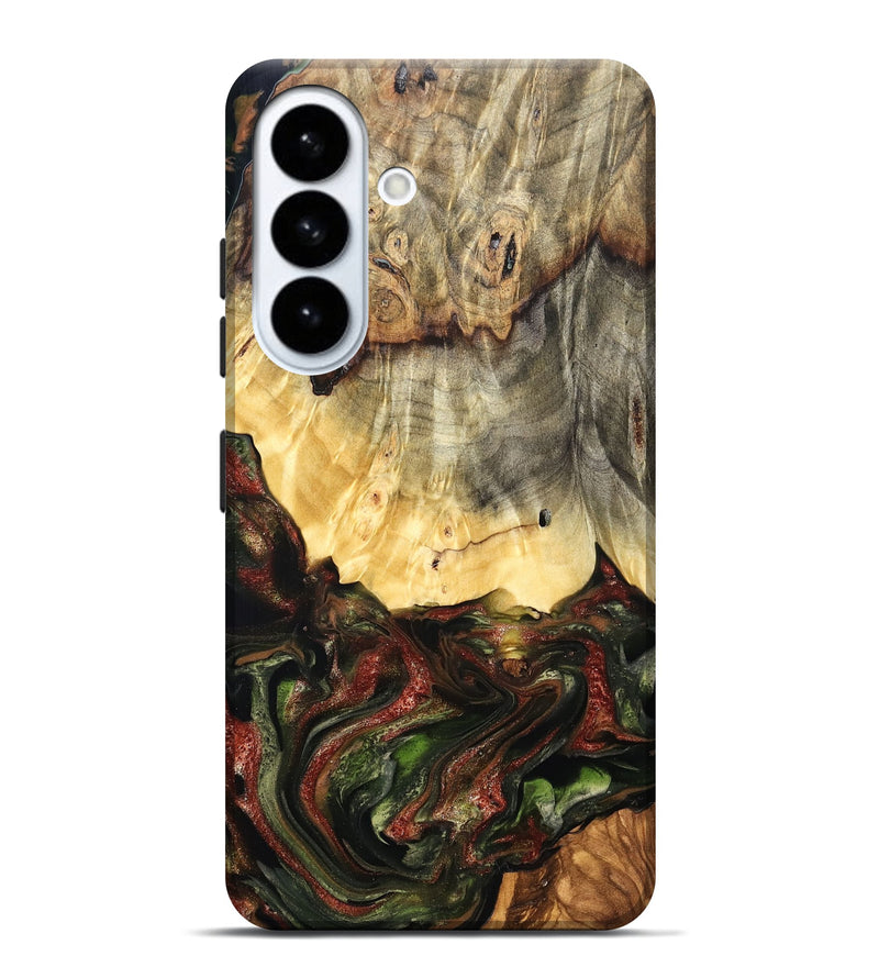 Galaxy S26 Plus Wood Live Edge Phone Case - Thomas (Green, 825127)