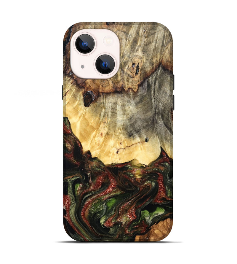 iPhone 13 Wood Live Edge Phone Case - Thomas (Green, 825127)