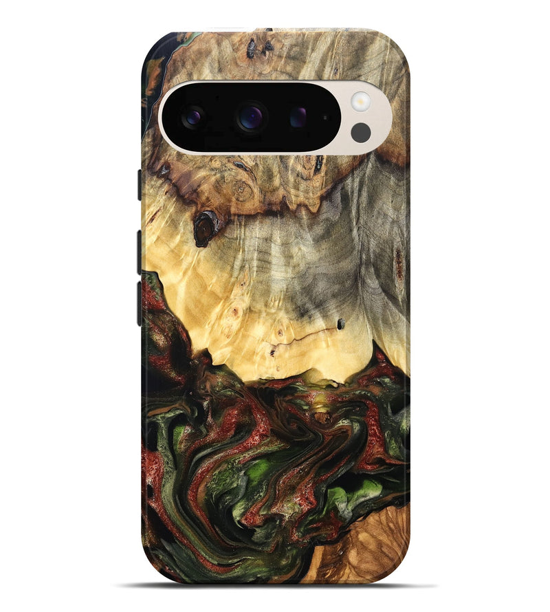 Pixel 10 Pro XL Wood Live Edge Phone Case - Thomas (Green, 825127)