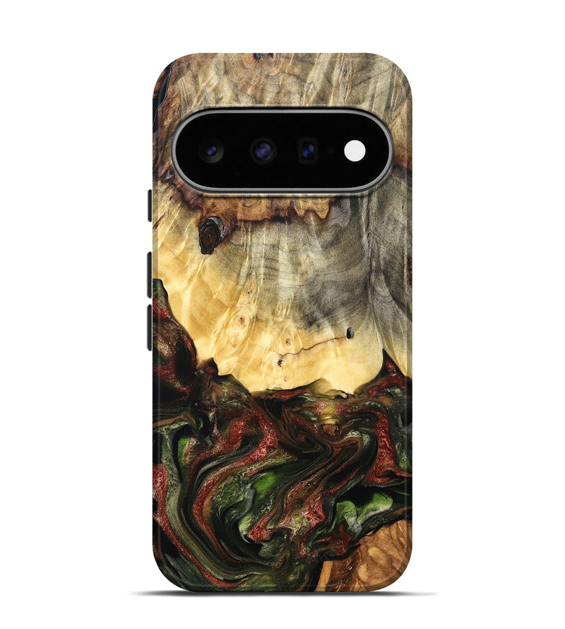 Pixel 11 Pro Wood Live Edge Phone Case - Thomas (Green, 825127)