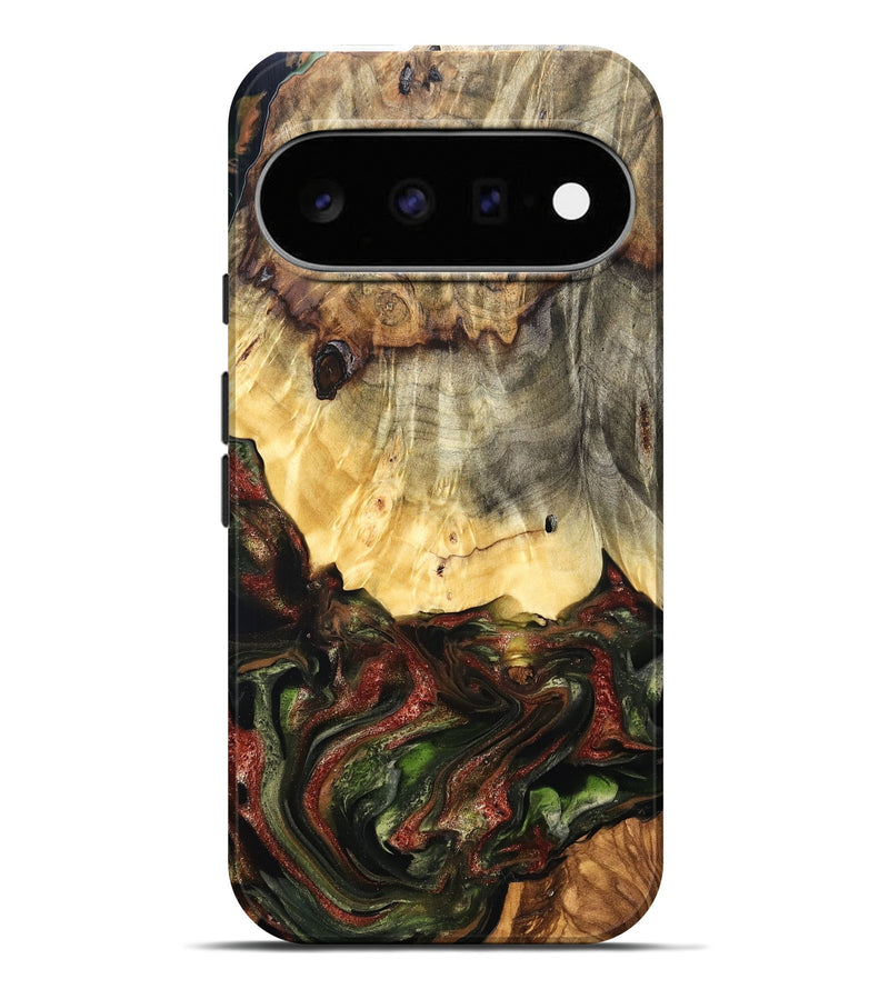 Pixel 11 Pro XL Wood Live Edge Phone Case - Thomas (Green, 825127)