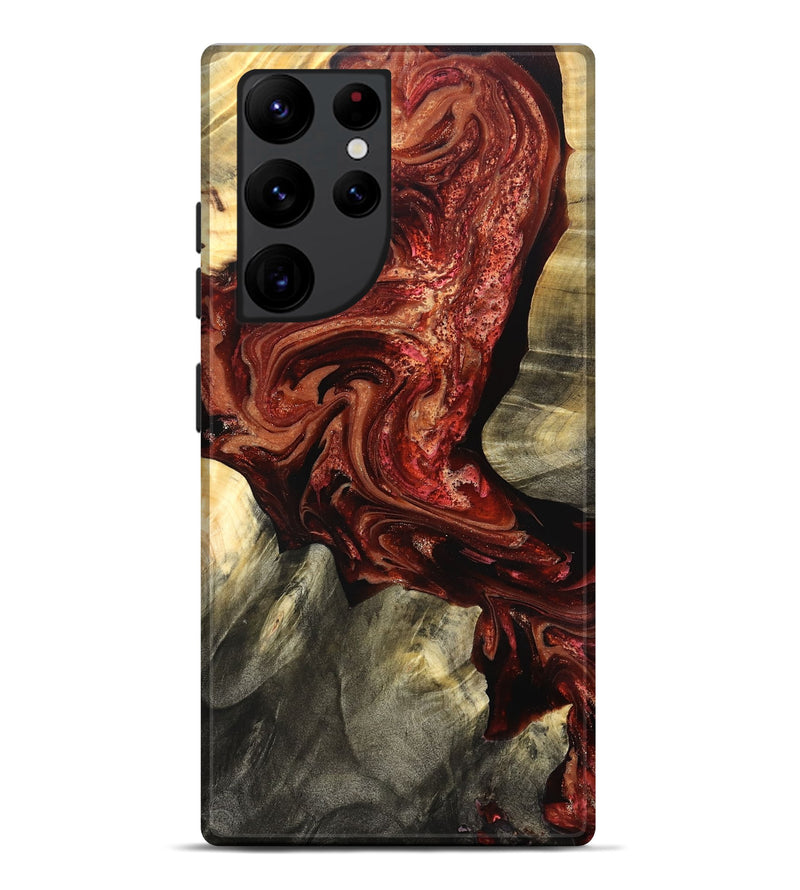 Galaxy S22 Ultra Wood Live Edge Phone Case - Marcos (Red, 825129)