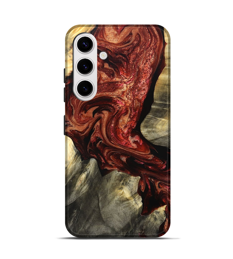 Galaxy S25 Wood Live Edge Phone Case - Marcos (Red, 825129)