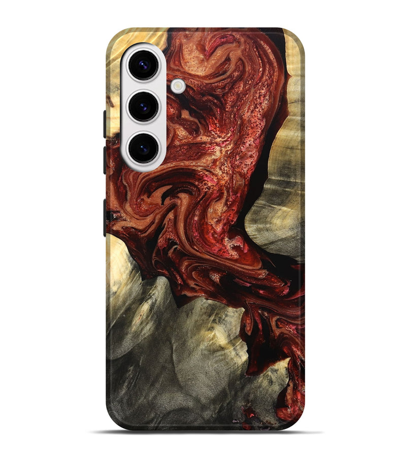 Galaxy S25 Plus Wood Live Edge Phone Case - Marcos (Red, 825129)