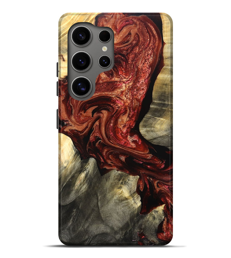 Galaxy S25 Ultra Wood Live Edge Phone Case - Marcos (Red, 825129)