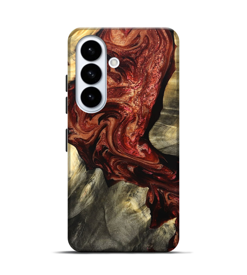 Galaxy S26 Wood Live Edge Phone Case - Marcos (Red, 825129)