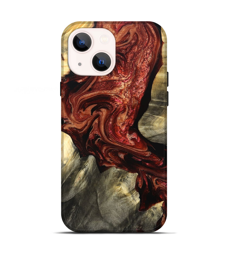 iPhone 13 Wood Live Edge Phone Case - Marcos (Red, 825129)