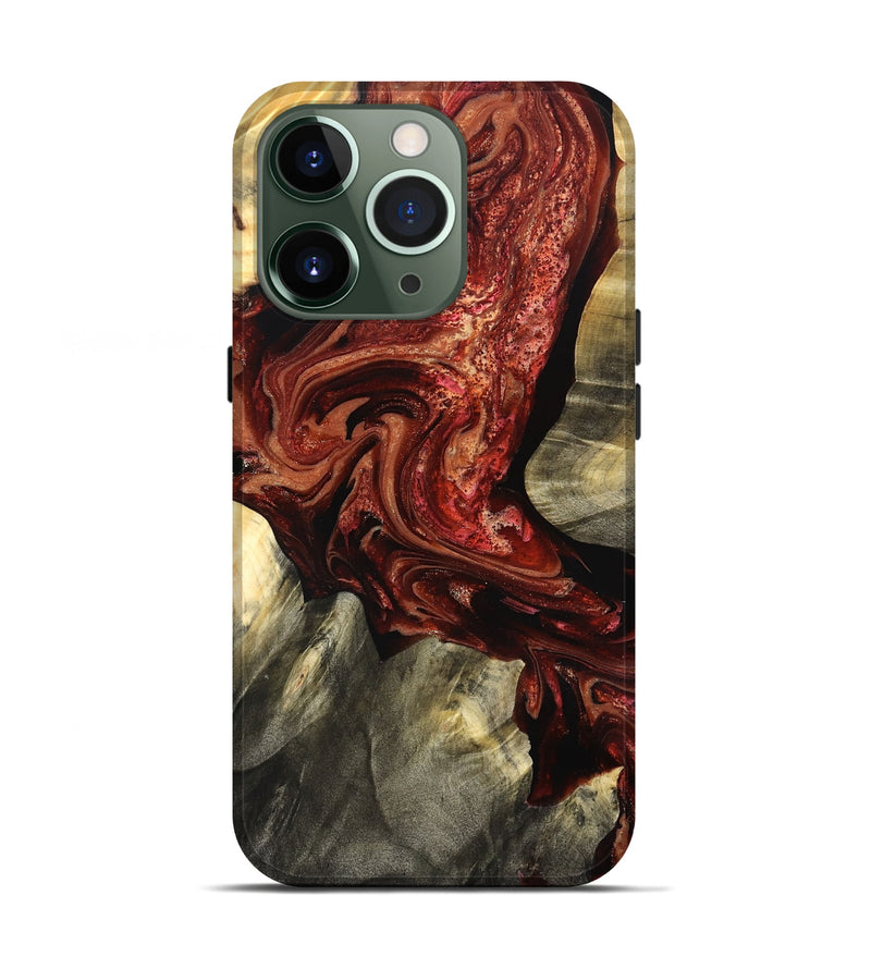 iPhone 13 Pro Wood Live Edge Phone Case - Marcos (Red, 825129)