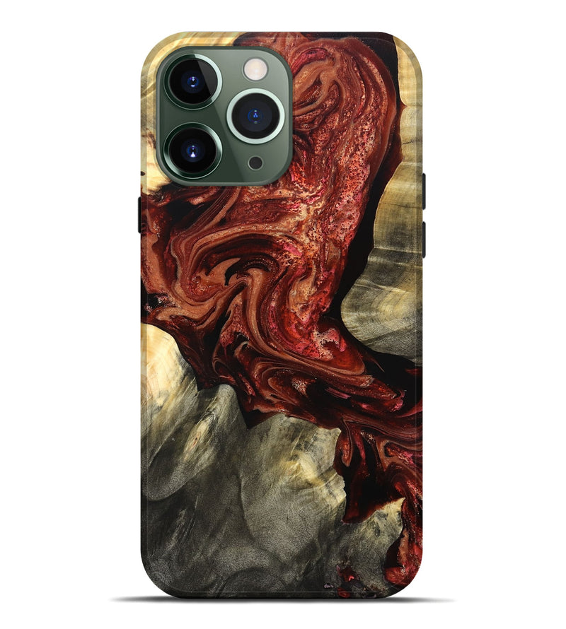 iPhone 13 Pro Max Wood Live Edge Phone Case - Marcos (Red, 825129)