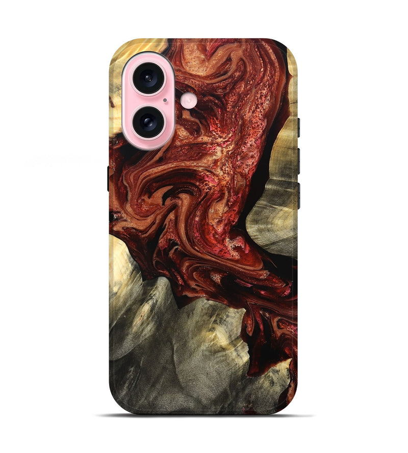 iPhone 17 Wood Live Edge Phone Case - Marcos (Red, 825129)