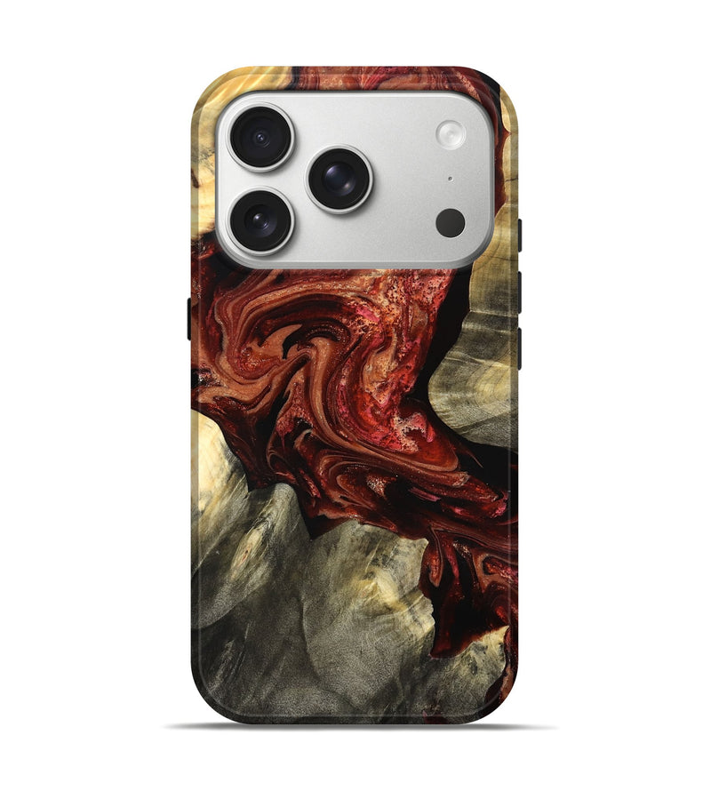 iPhone 17 Pro Wood Live Edge Phone Case - Marcos (Red, 825129)