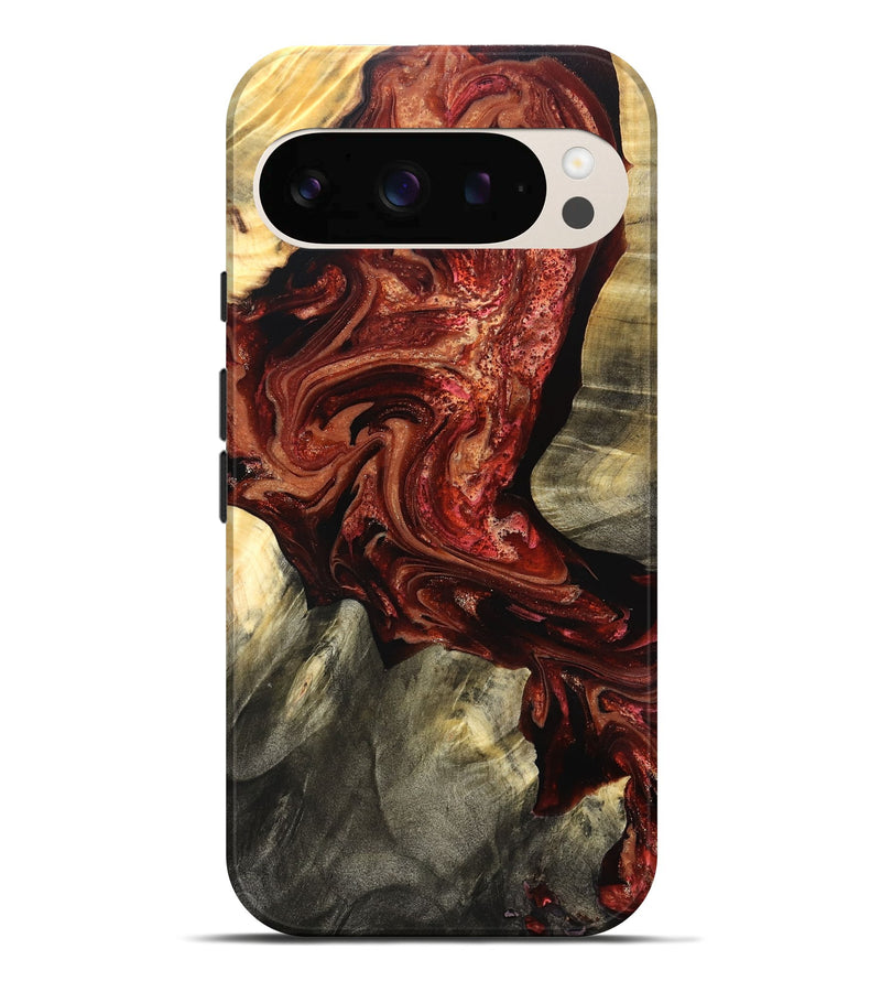Pixel 10 Pro XL Wood Live Edge Phone Case - Marcos (Red, 825129)