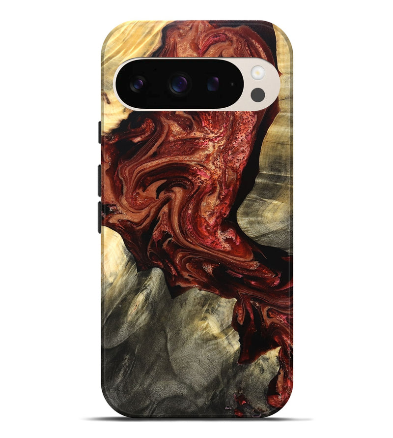 Pixel 9 Pro XL Wood Live Edge Phone Case - Marcos (Red, 825129)