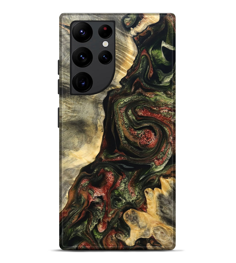 Galaxy S22 Ultra Wood Live Edge Phone Case - Rosario (Red, 825130)