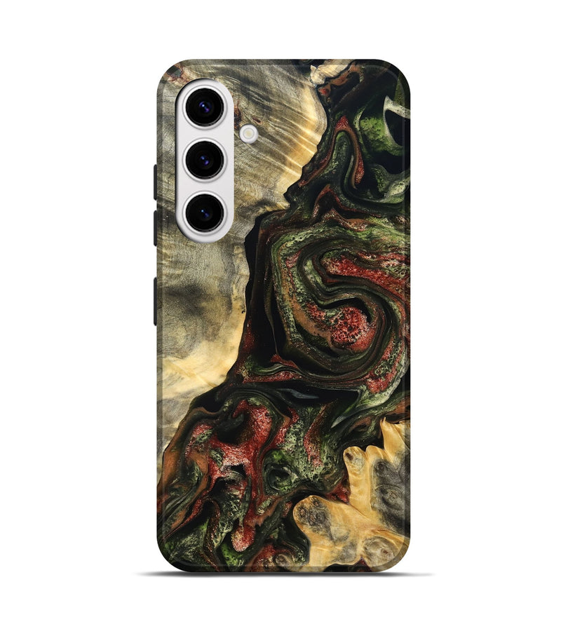 Galaxy S25 Wood Live Edge Phone Case - Rosario (Red, 825130)