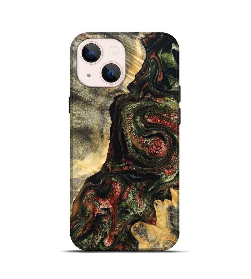 iPhone 13 mini Wood Live Edge Phone Case - Rosario (Red, 825130)