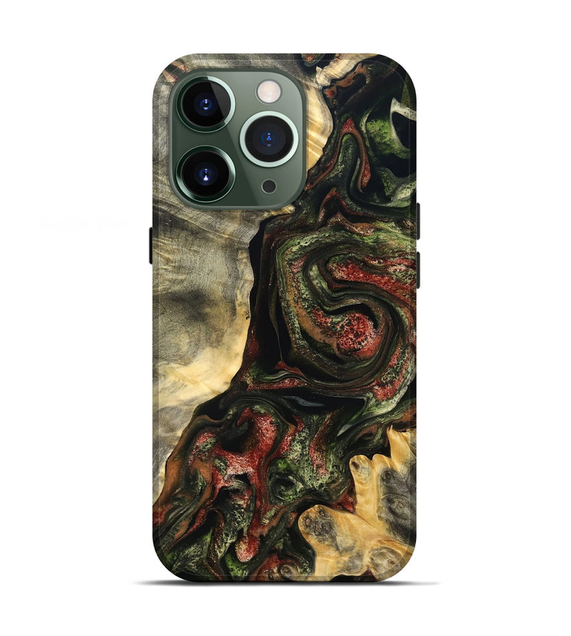 iPhone 13 Pro Wood Live Edge Phone Case - Rosario (Red, 825130)