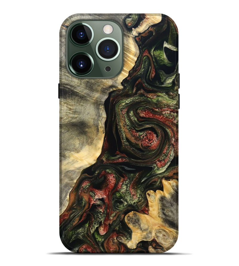 iPhone 13 Pro Max Wood Live Edge Phone Case - Rosario (Red, 825130)