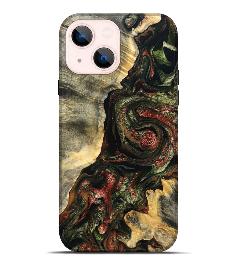 iPhone 14 Plus Wood Live Edge Phone Case - Rosario (Red, 825130)