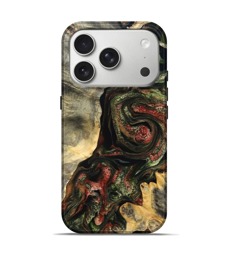 iPhone 17 Pro Wood Live Edge Phone Case - Rosario (Red, 825130)