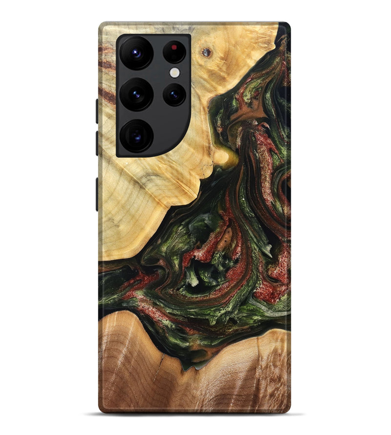 Galaxy S22 Ultra Wood Live Edge Phone Case - Clemmie (Green, 825131)