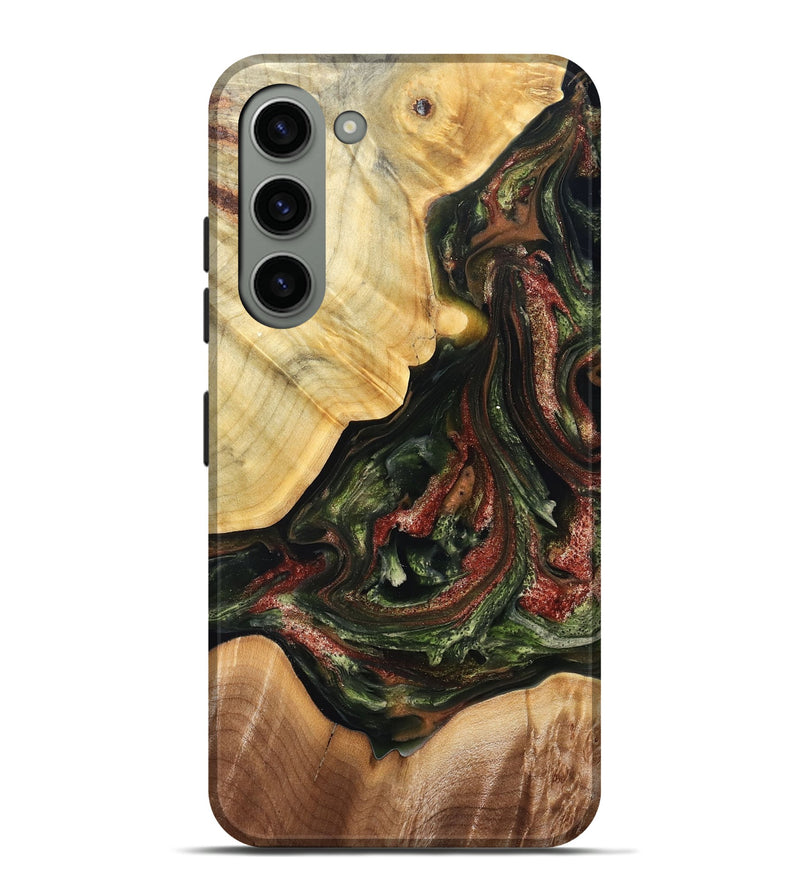 Galaxy S23 Plus Wood Live Edge Phone Case - Clemmie (Green, 825131)