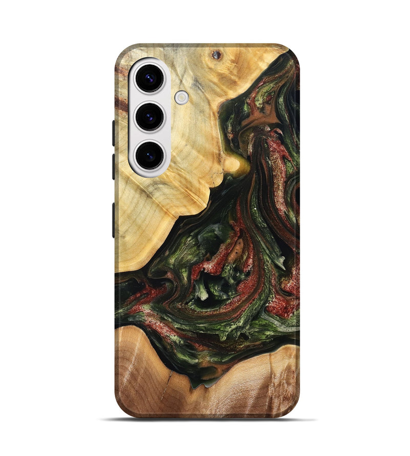 Galaxy S25 Wood Live Edge Phone Case - Clemmie (Green, 825131)