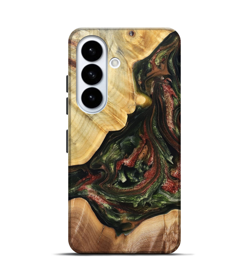Galaxy S26 Wood Live Edge Phone Case - Clemmie (Green, 825131)