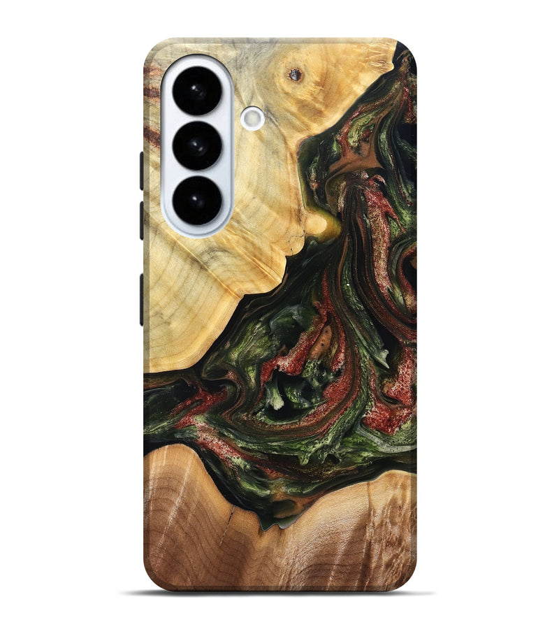 Galaxy S26 Plus Wood Live Edge Phone Case - Clemmie (Green, 825131)